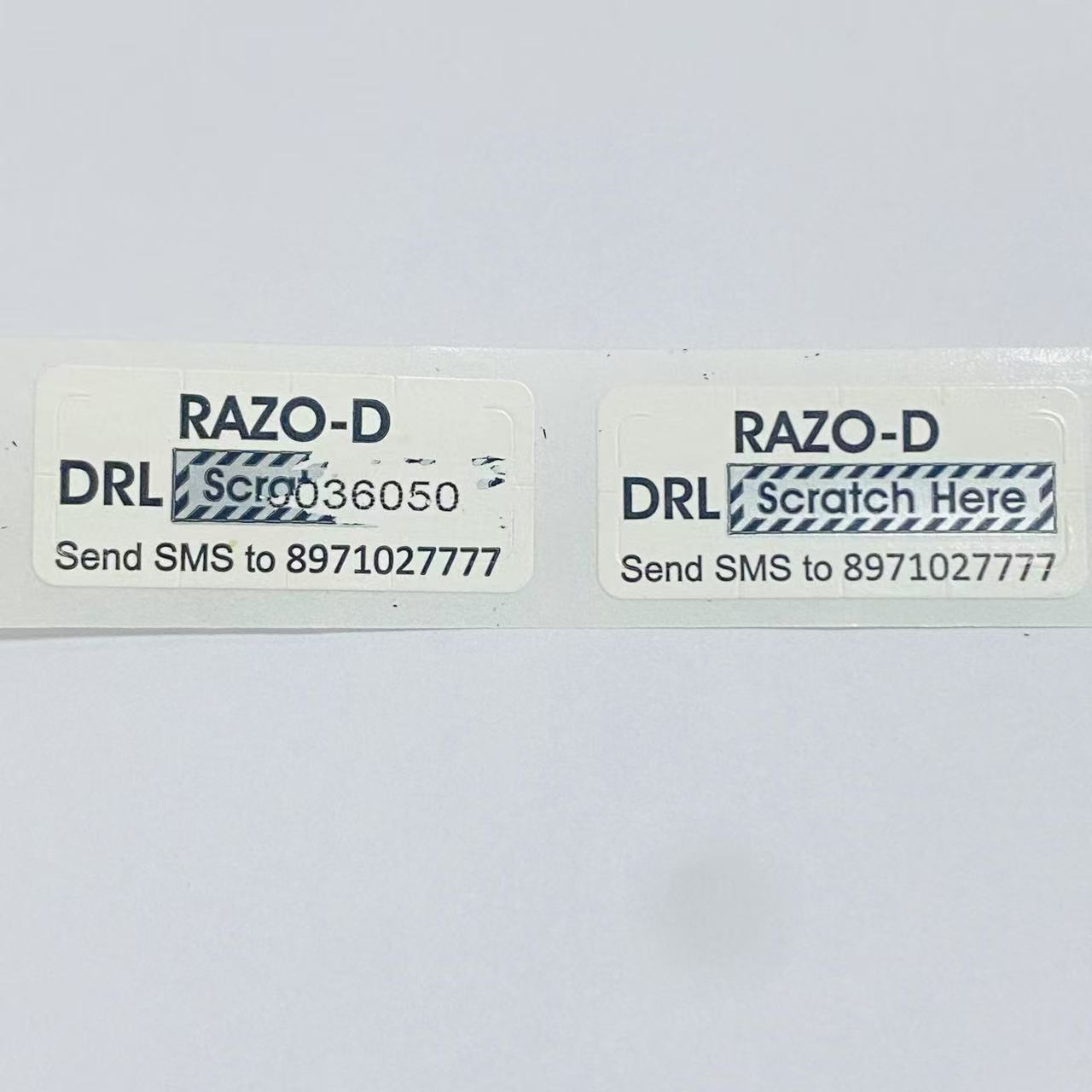 Scratch Sticker with Pin  code