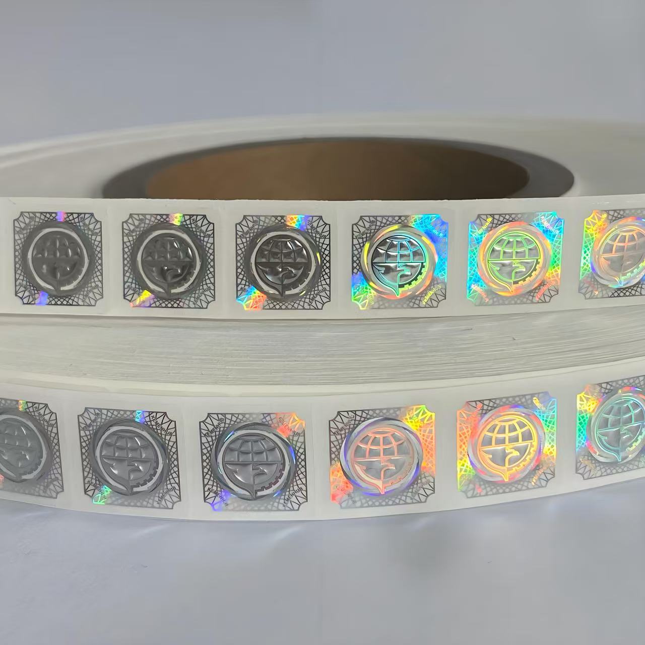 Security Silver Wash Aluminum Hologram Sticker Roll