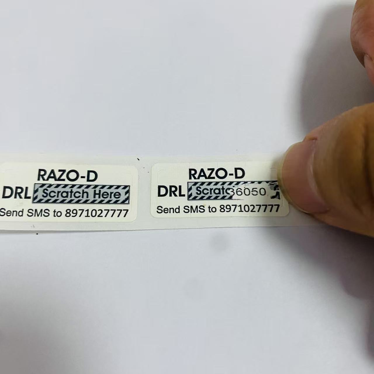 Scratch Sticker with Pin  code